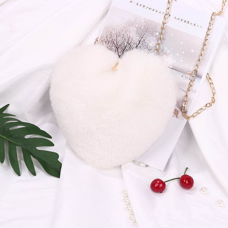 Love Bags For Women Plush Chain Shoulder Bags Valentine's Day Party Bag - PANGO