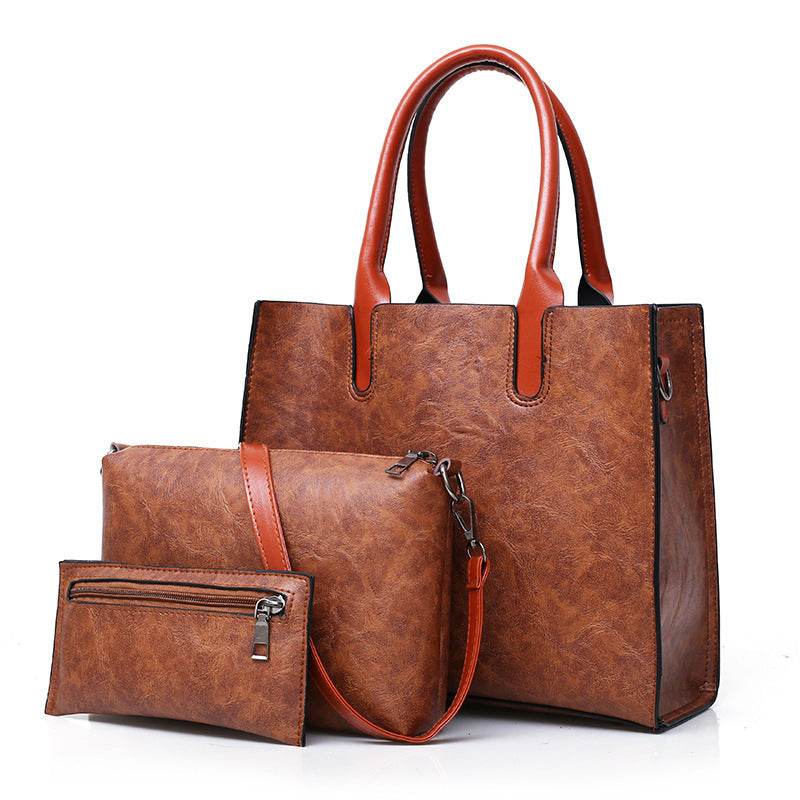 Three-piece Women's Bag European And American Fashion Retro - PANGO