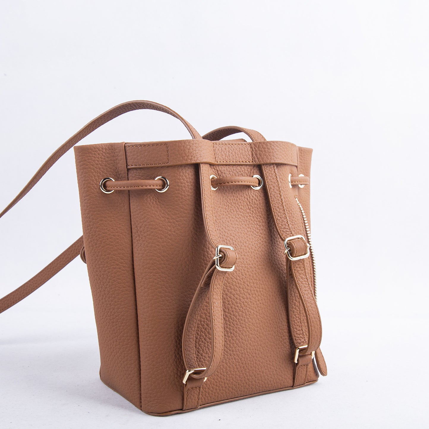 Backpack Hot Selling First Layer Cowhide Niche Handmade Shoulder Crossbody Bucket Bag