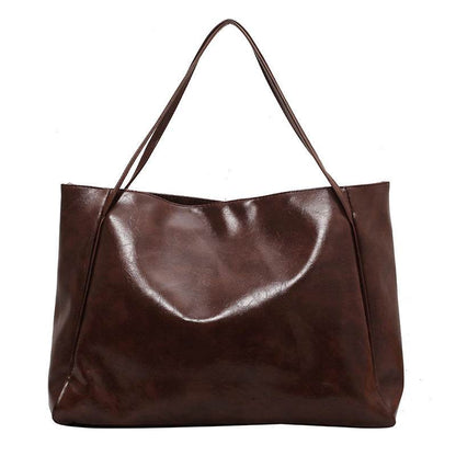 Fashion Handbag Large Capacity Soft Leather Shoulder Bag - PANGO