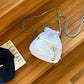 Small Mesh Drawstring Bucket Bag Fashion Cute Messenger Shoulder Bags For Women