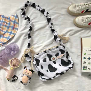 Cute Cow Student Shoulder Bag