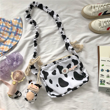 Cute Cow Student Shoulder Bag
