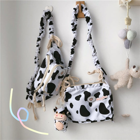 Cute Cow Student Shoulder Bag