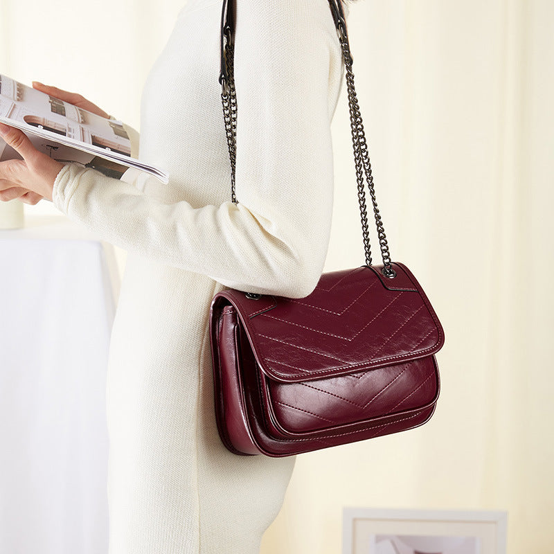 Cowhide Shoulder Bag Women