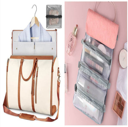 Large Capacity Travel Duffle Bag Women's Handbag Folding Suit Bag Waterproof Clothes Totes - PANGO