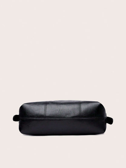Minimalist Tote Bag Double Handle Solid Color Large Capacity,