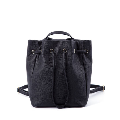 Backpack Hot Selling First Layer Cowhide Niche Handmade Shoulder Crossbody Bucket Bag