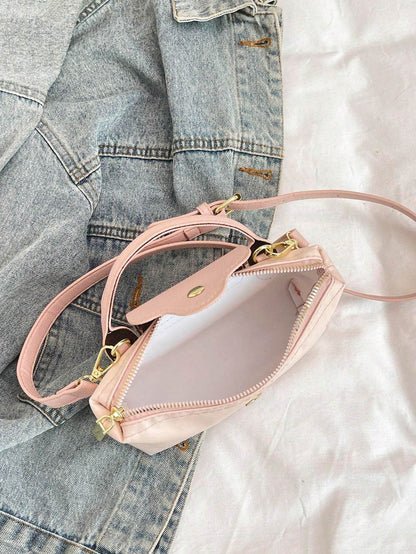 Casual Solid Color Fashionable Women's Handbag Crossbody Bag - PANGO