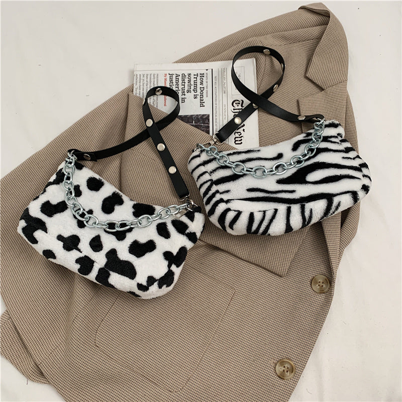 Leopard Pattern Plush Bag