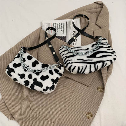 Leopard Pattern Plush Bag - PANGO
