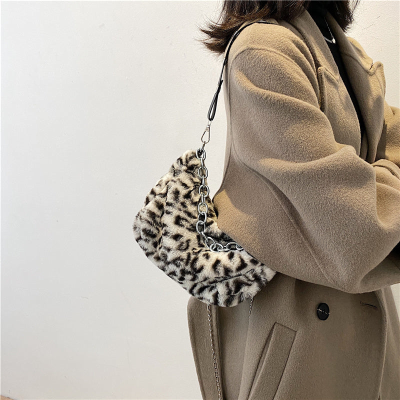 Leopard Pattern Plush Bag
