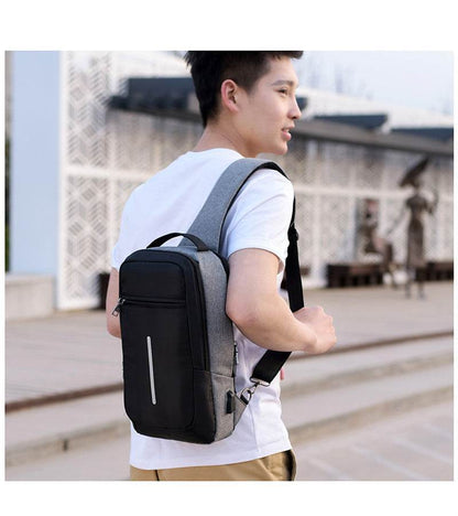 Anti-theft USB charging chest bag with you - PANGO