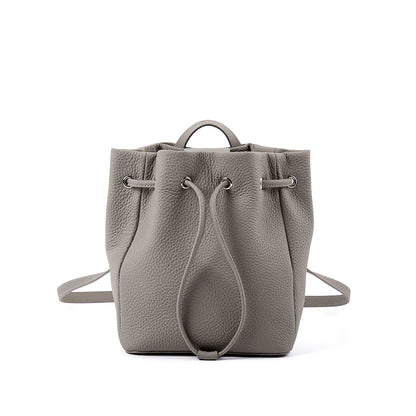 Backpack Hot Selling First Layer Cowhide Niche Handmade Shoulder Crossbody Bucket Bag
