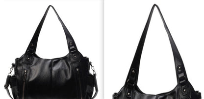 Handbag European And American Retro Solid Color Simple Texture