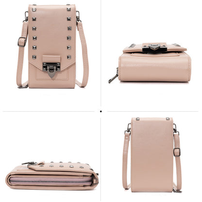 Rivet Design Shoulder Bags For Mobile Phone