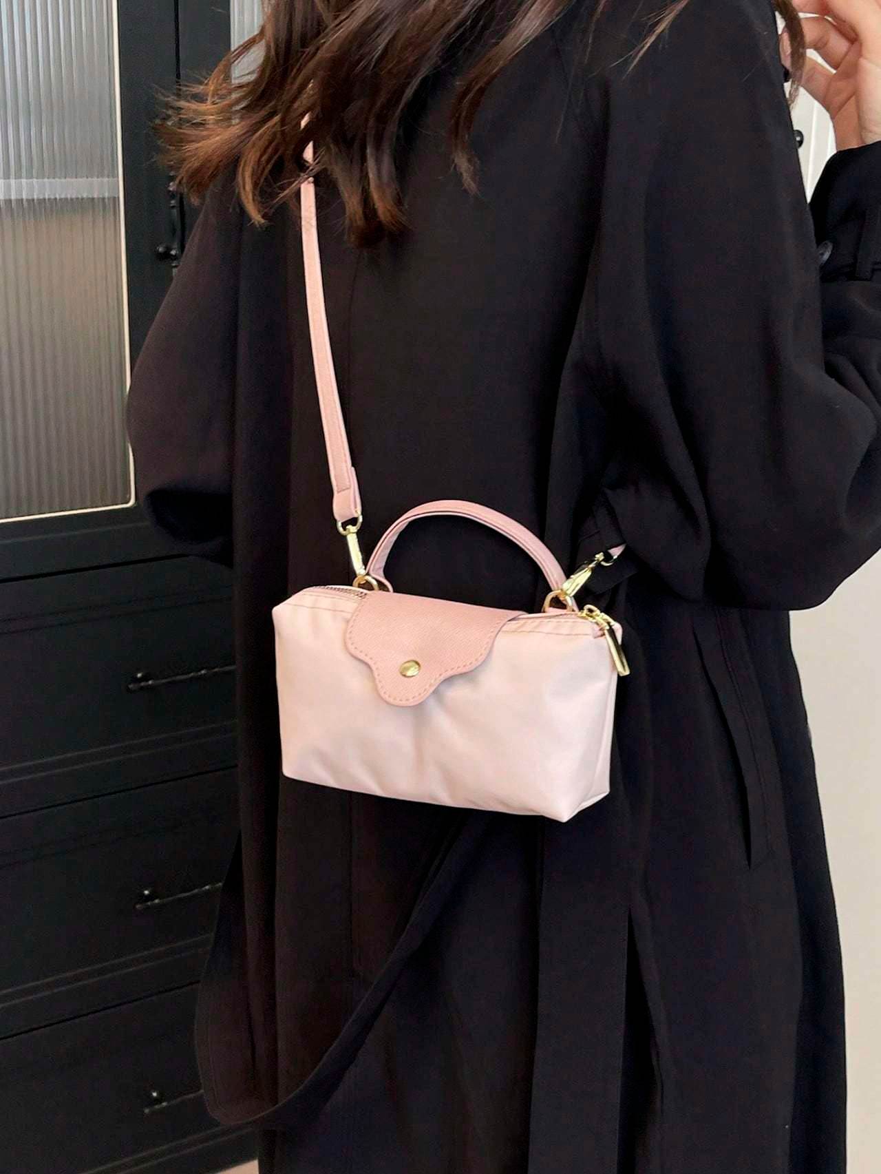 Casual Solid Color Fashionable Women's Handbag Crossbody Bag - PANGO