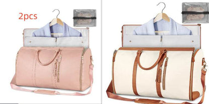 Large Capacity Travel Duffle Bag Women's Handbag Folding Suit Bag Waterproof Clothes Totes - PANGO