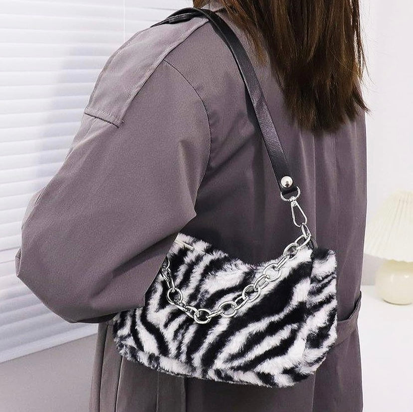 Leopard Pattern Plush Bag