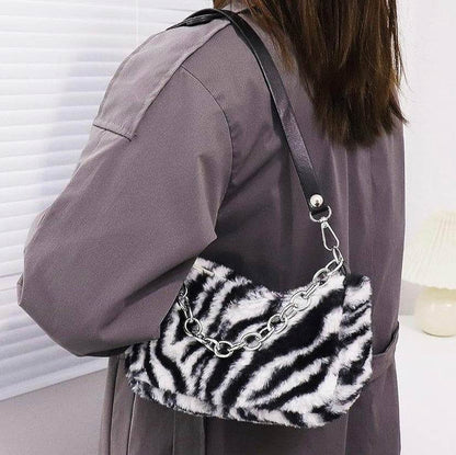 Leopard Pattern Plush Bag - PANGO