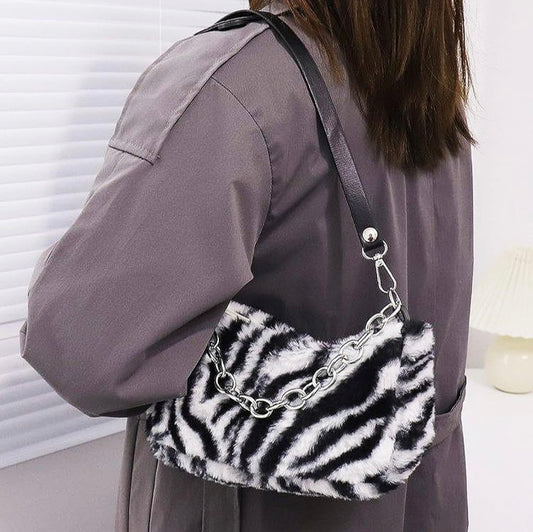 Leopard Pattern Plush Bag
