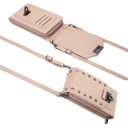 Rivet Design Shoulder Bags For Mobile Phone