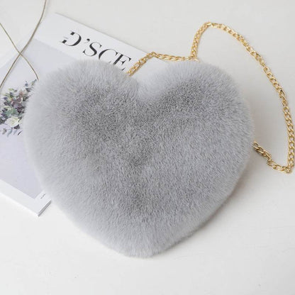 Love Bags For Women Plush Chain Shoulder Bags Valentine's Day Party Bag - PANGO