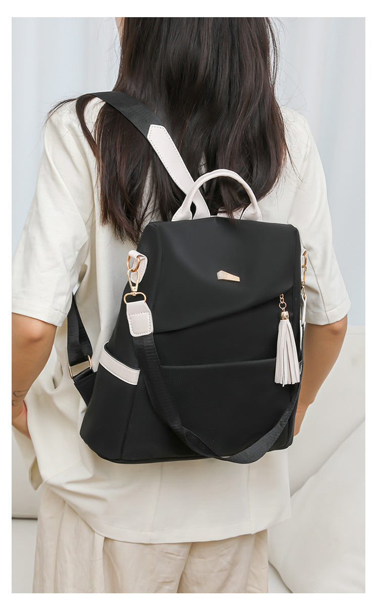 Oxford Cloth Stitching Women'S Backpack