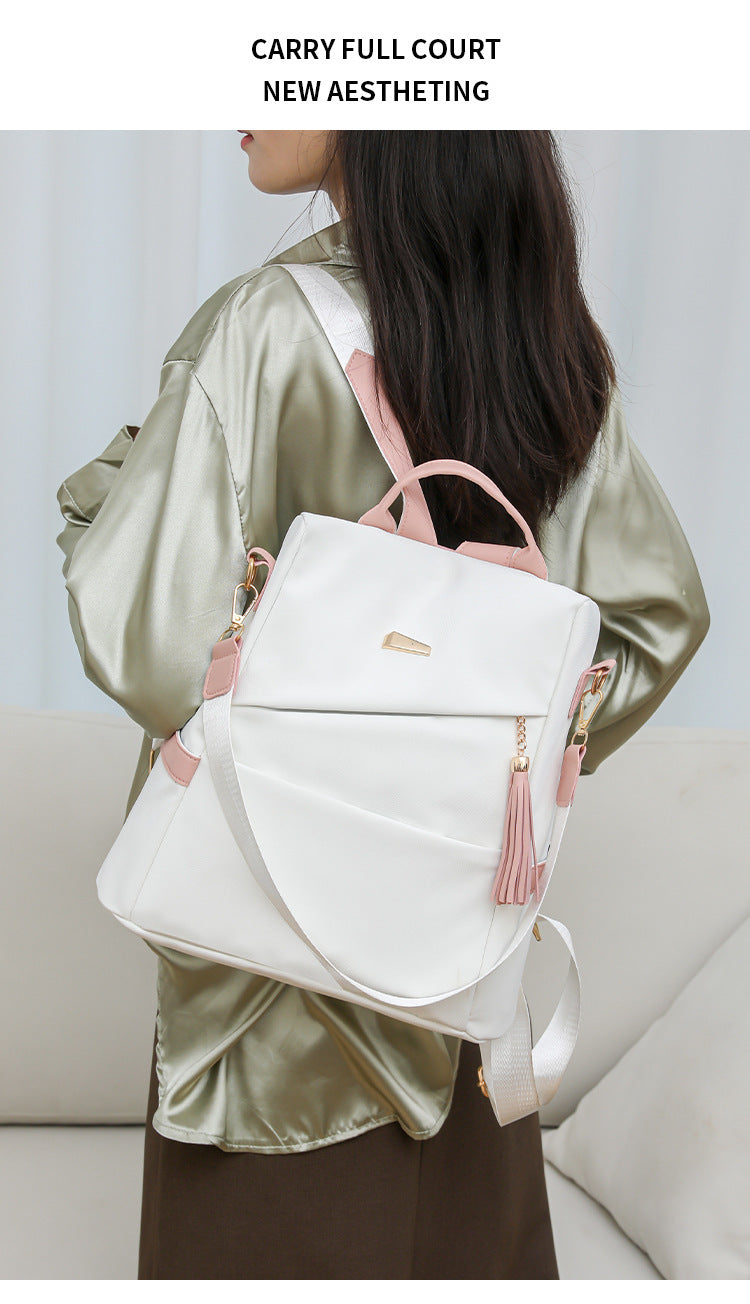 Oxford Cloth Stitching Women'S Backpack