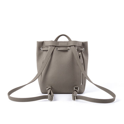 Backpack Hot Selling First Layer Cowhide Niche Handmade Shoulder Crossbody Bucket Bag