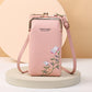 Flower Embroidery Phone Bag