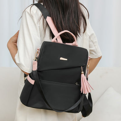 Oxford Cloth Stitching Women'S Backpack
