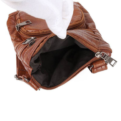 Soft Leather Shoulder Messenger Bag - PANGO