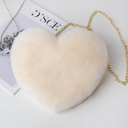 Love Bags For Women Plush Chain Shoulder Bags Valentine's Day Party Bag - PANGO