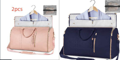 Large Capacity Travel Duffle Bag Women's Handbag Folding Suit Bag Waterproof Clothes Totes - PANGO